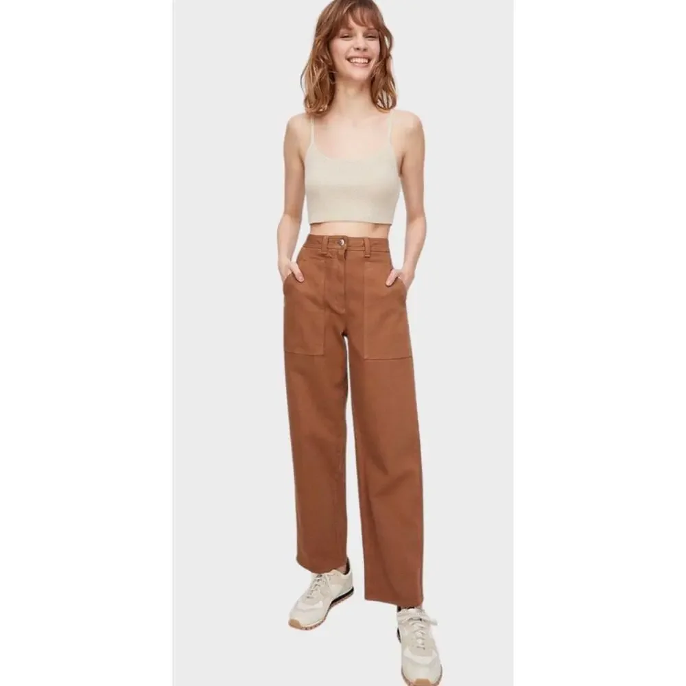 Wilfred Orange Utility Pants Size 4 Casual Straight Leg Cargo